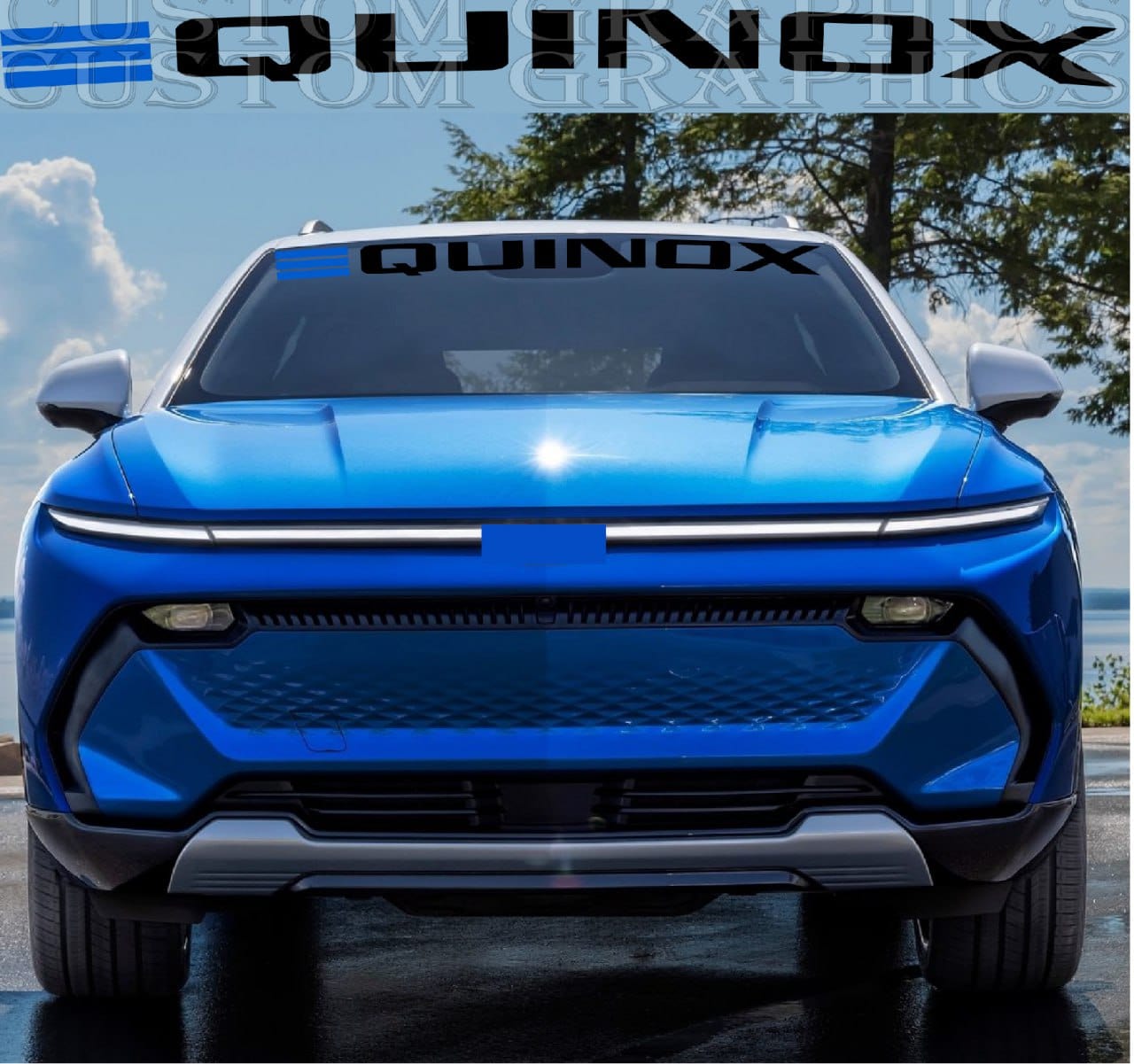 Autocollant de qualité supérieure pour vitre avant compatible avec Chevrolet Equinox