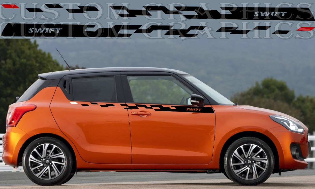 Autocollants de qualité supérieure compatibles avec la conception de la figurine Suzuki Swift