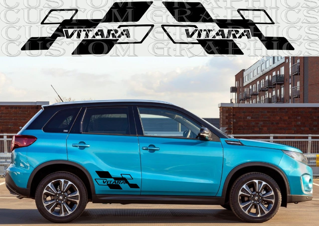 Autocollants Premium compatibles avec le design arrière de la voiture Suzuki Vitara Tuning