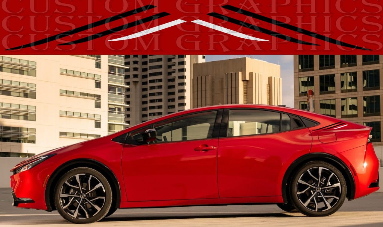 Vinyl Sticker Stripes Compatible With Toyota Prius 3 Line Design