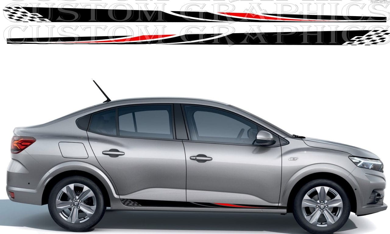 Unique Line Design Stickers Compatible With Dacia Logan