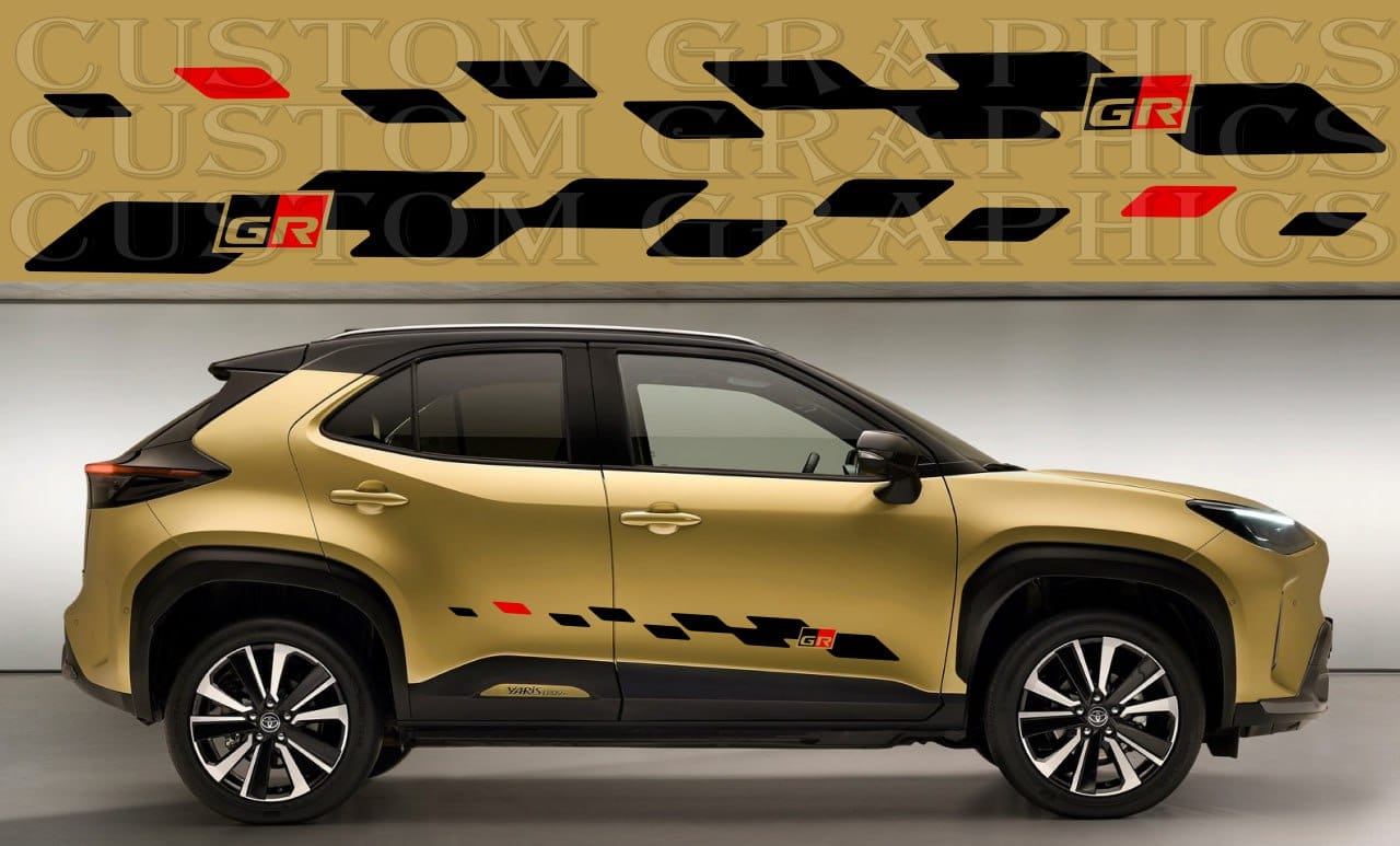 Premium Vinyl Sticker Compatible With Toyota Yaris Unique Style Design