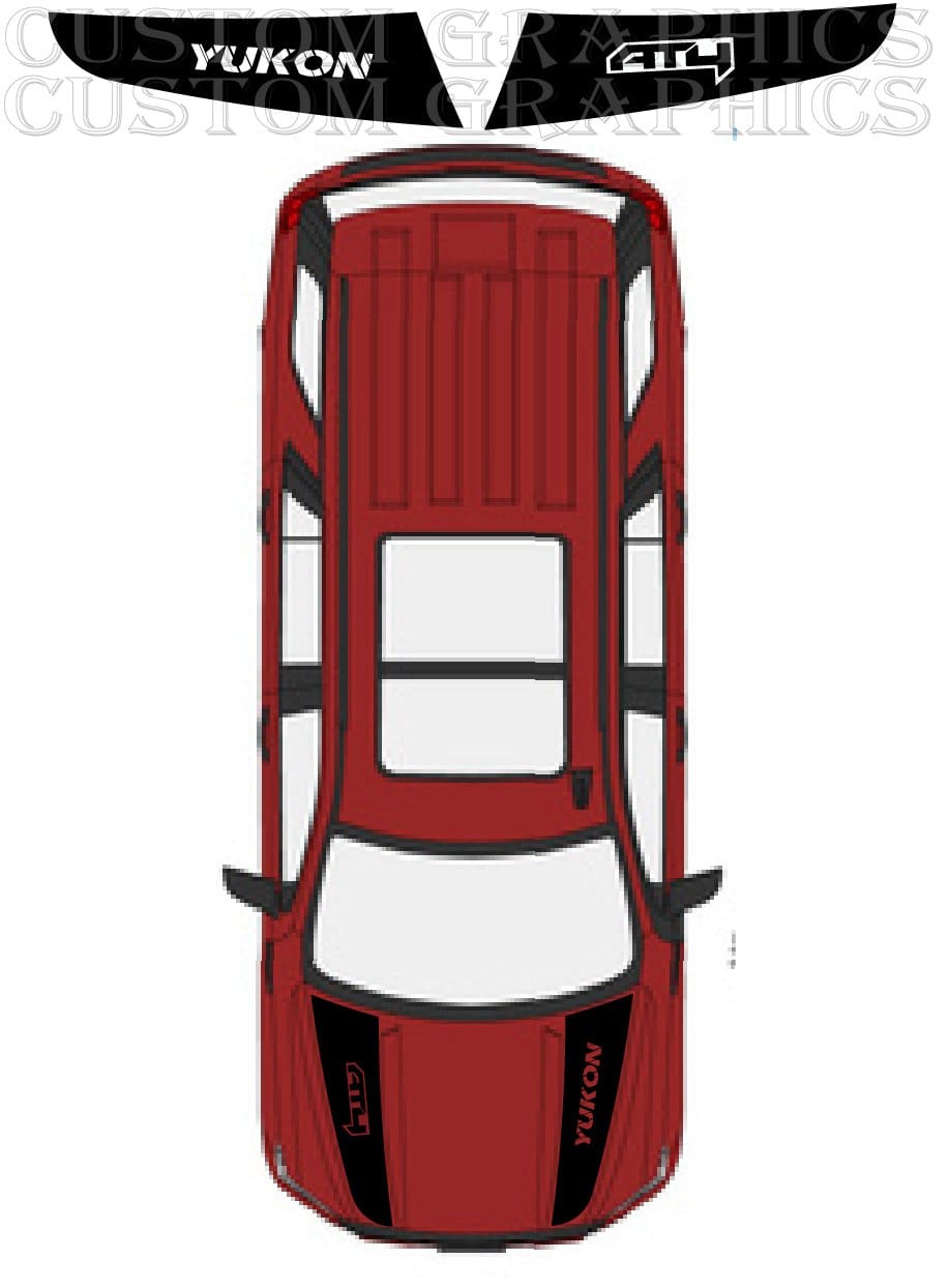 Premium Hood Sticker Compatible With GMC Yukon Denali Name Design