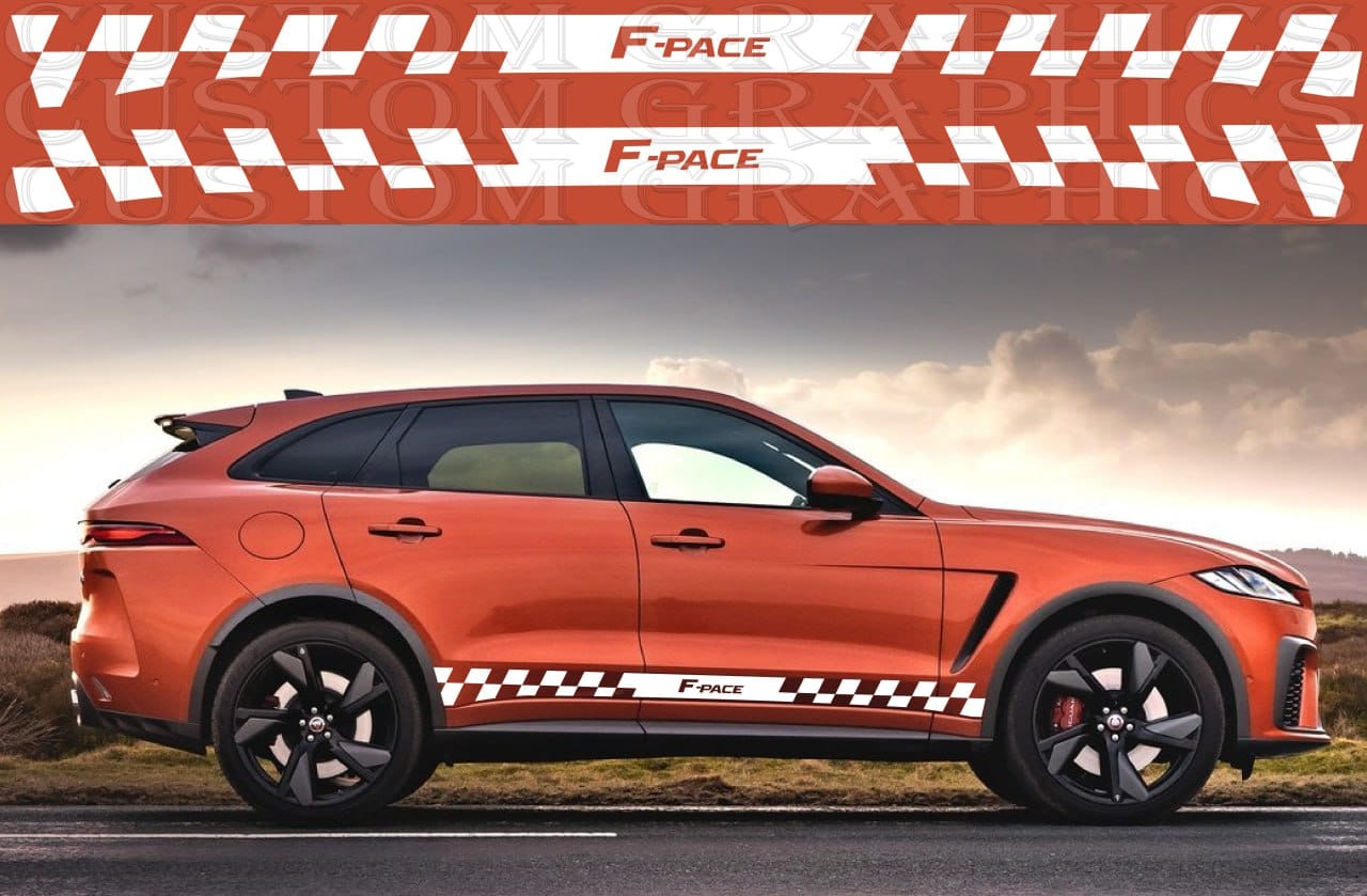 Premium Sticker Compatible With Jaguar F Pace SVR Style Design
