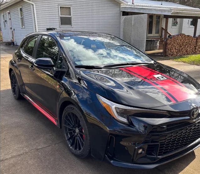 Premium Vinyl Hood Decal Compatible With Toyota Corolla Classic Design