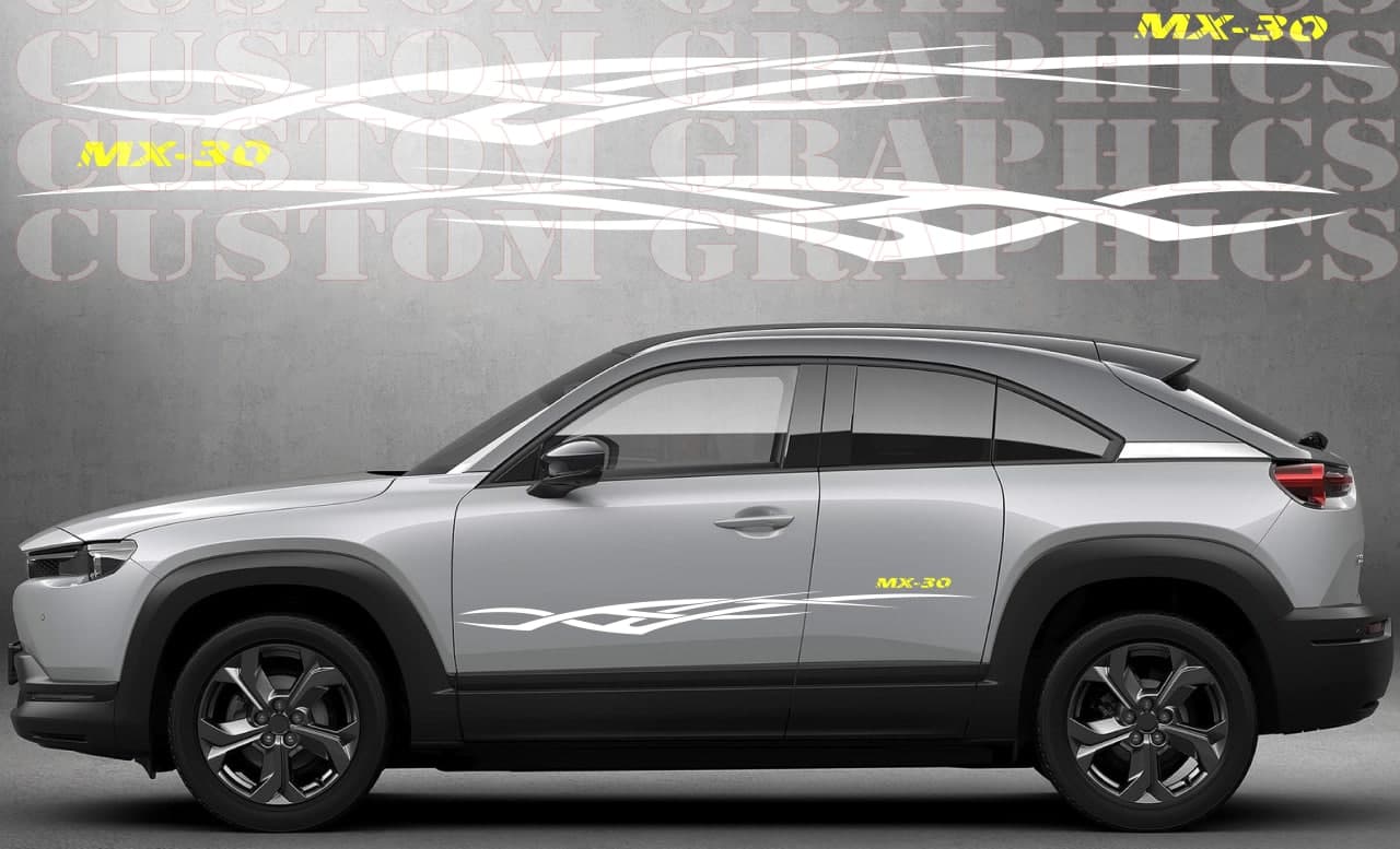 Sticker Compatible with Mazda MX-30 Vinyl Stripes Decals Tribal Design