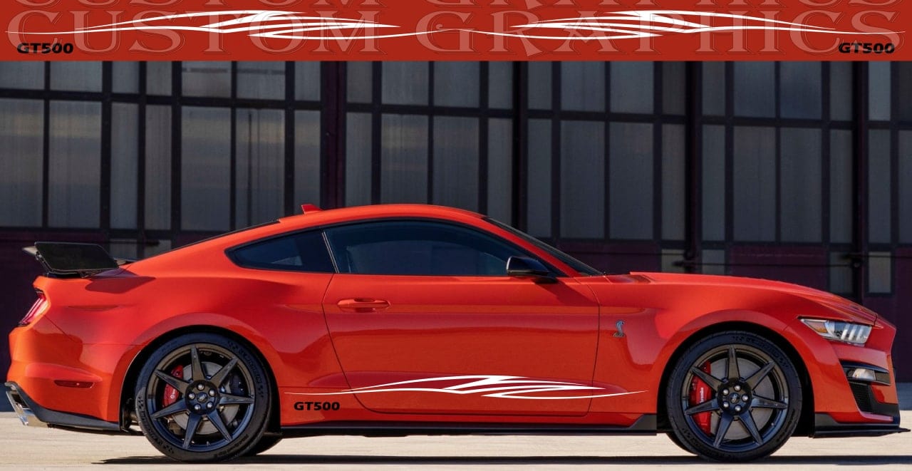 Autocollant compatible avec Ford Mustang Tribal Design Racing Line