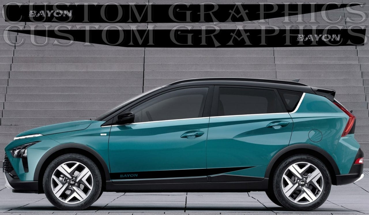 Sticker Compatible with Hyundai BAYON Classic Design Decal Vinyl
