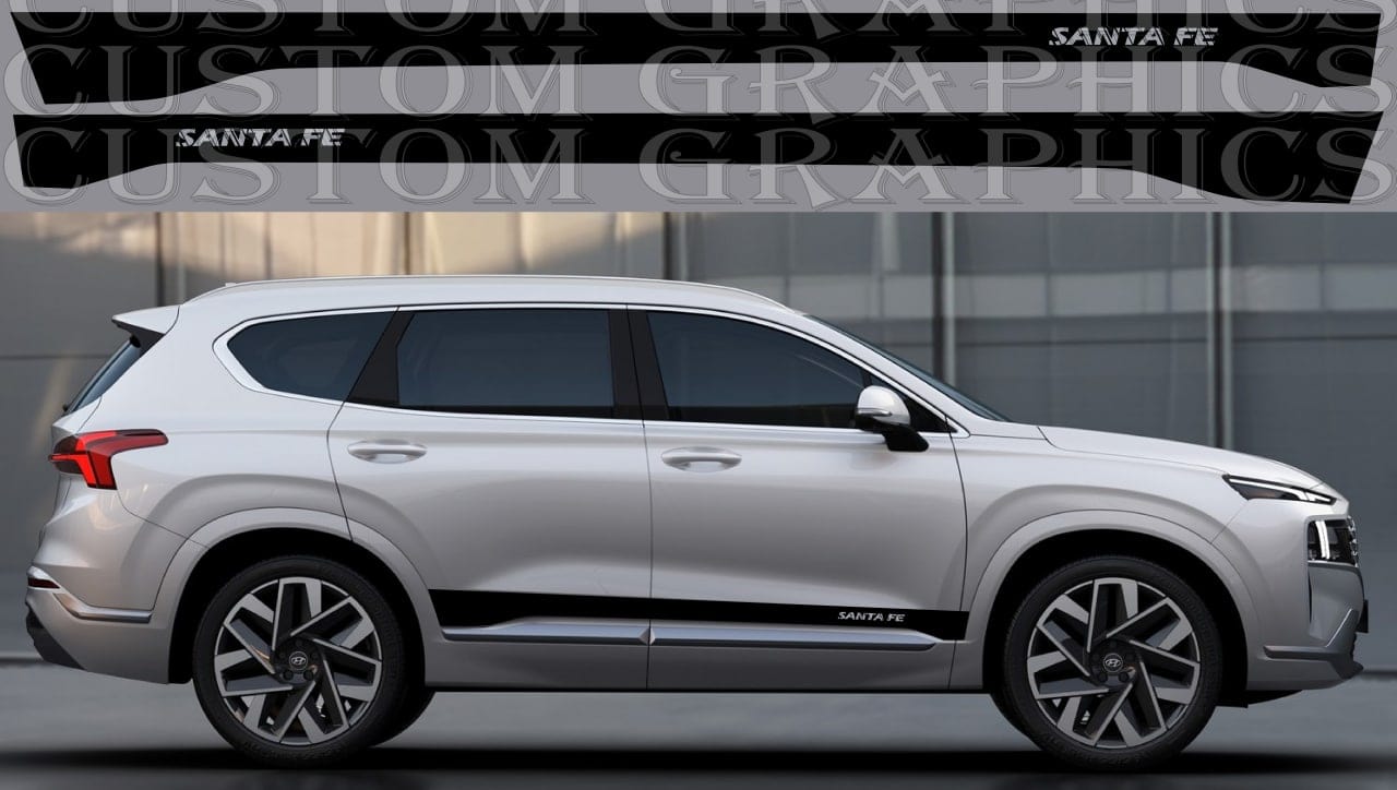 Sticker Compatible with Hyundai Santa Fe Decal New Classic Design