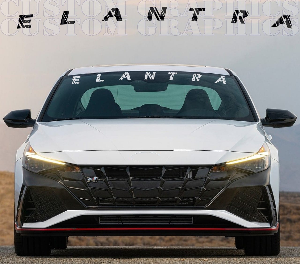 New Sticker for Hyundai Elantra N Line Hood Window Design Decal Vinyl