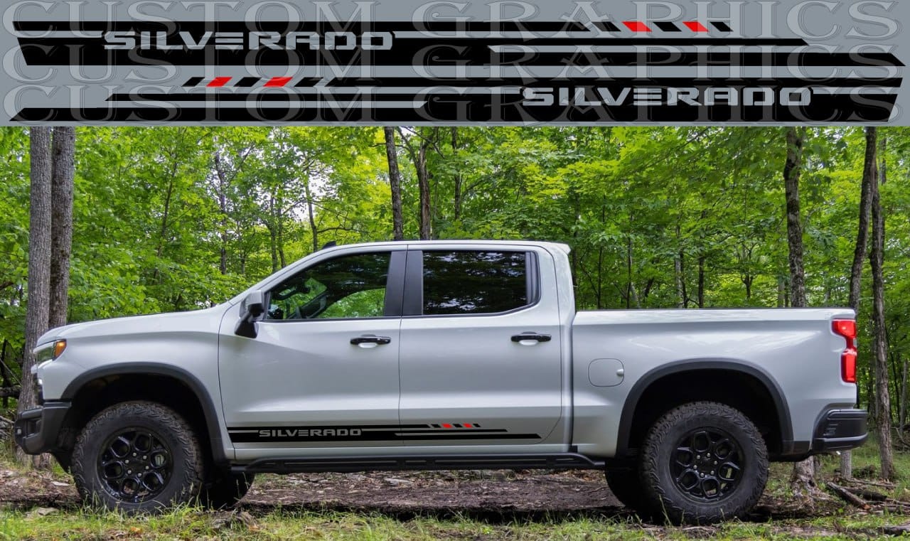 Vinyl Sticker Compatible With Chevrolet Silverado ZR2 Bison New Style