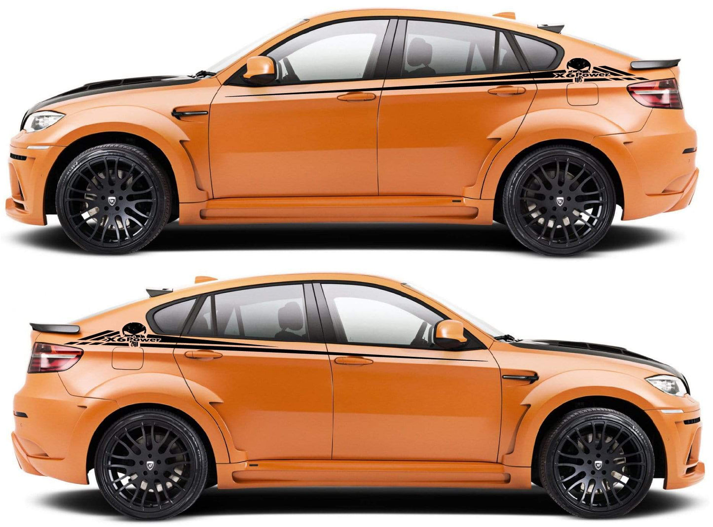 2x Decal Sticker Vinyl Racing Stripes for BMW X6 - Brothers-Graphics