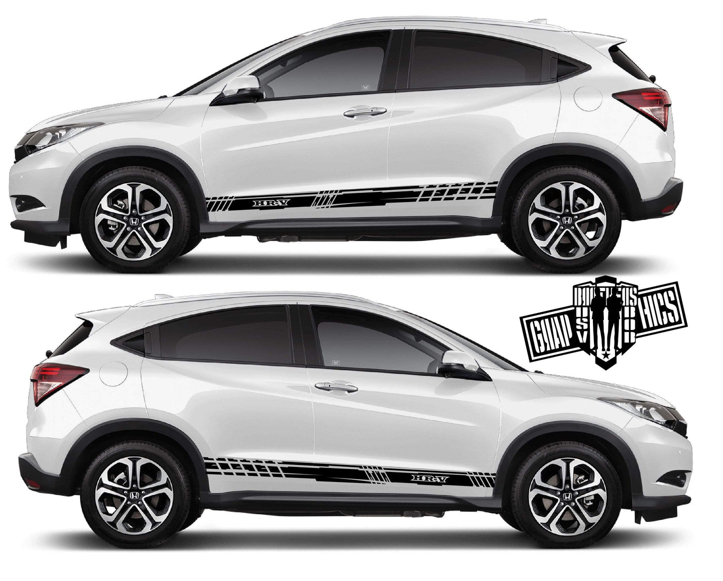 Custom Door Decal Vinyl Racing Stripe Stickers For Honda HR-V - Brothers-Graphics