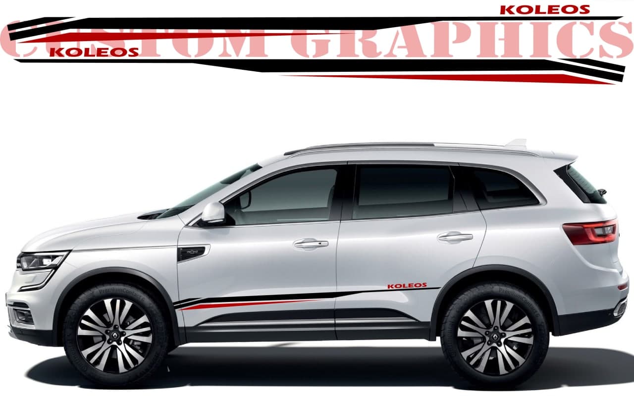 Vinyl Graphics Figure Line Design Graphic Racing Stripes Compatible with Renault Koleos