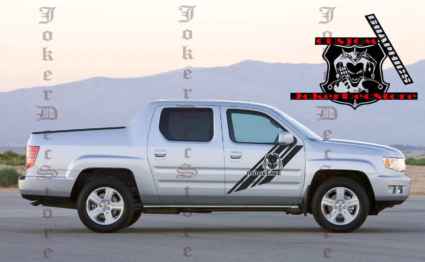Vinyl Graphics New Alien line Graphics Vinyl Stickers Compatible With Honda Ridgeline