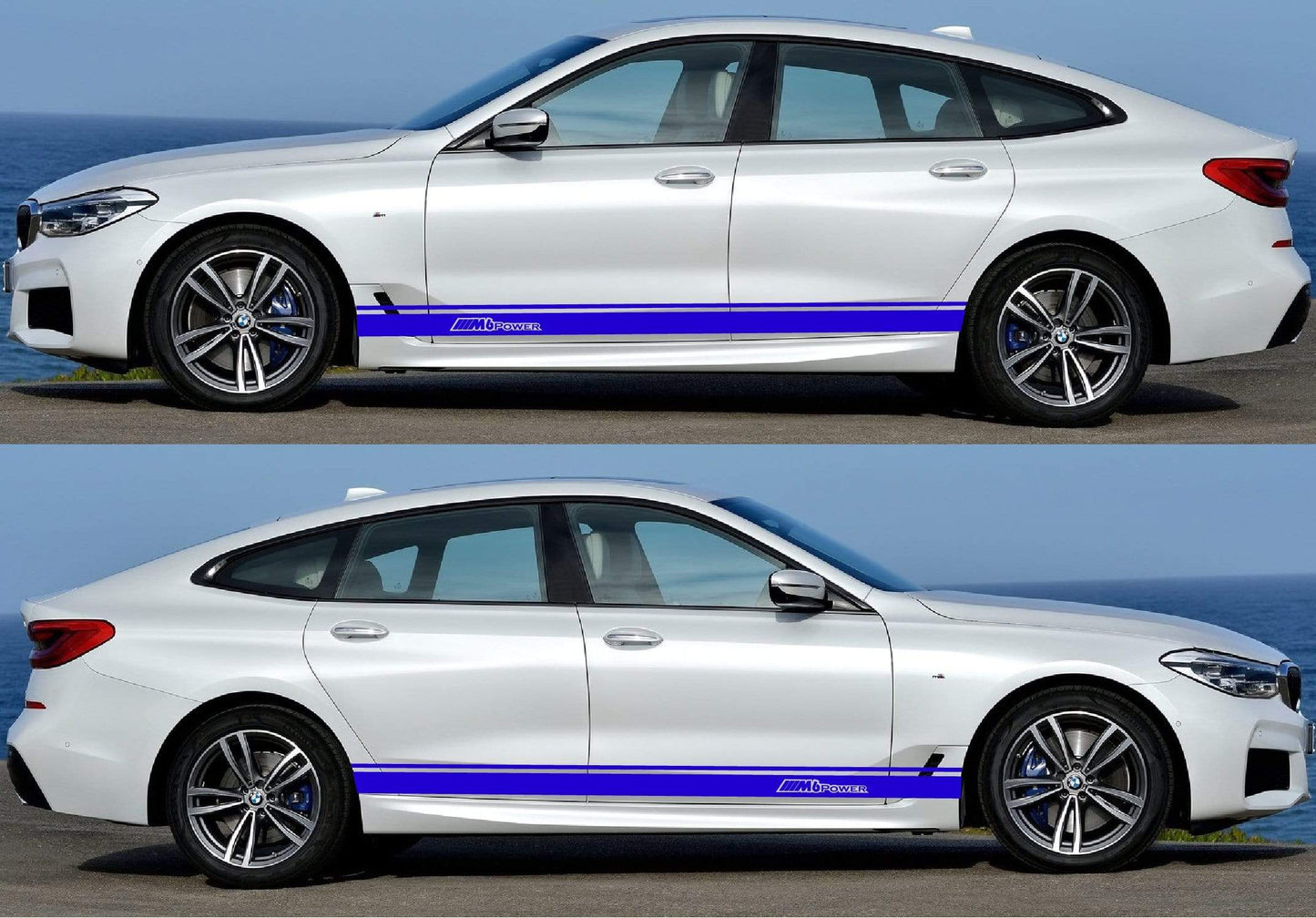 Pair Decal Racing Stripes for BMW M6 - Brothers-Graphics