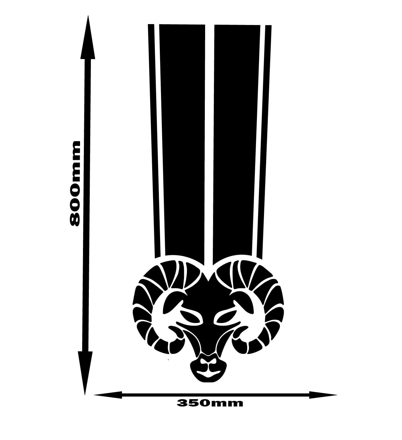 RAM Design vinyl | UNIVERSAL HOOD stickers | graphics hood stickers