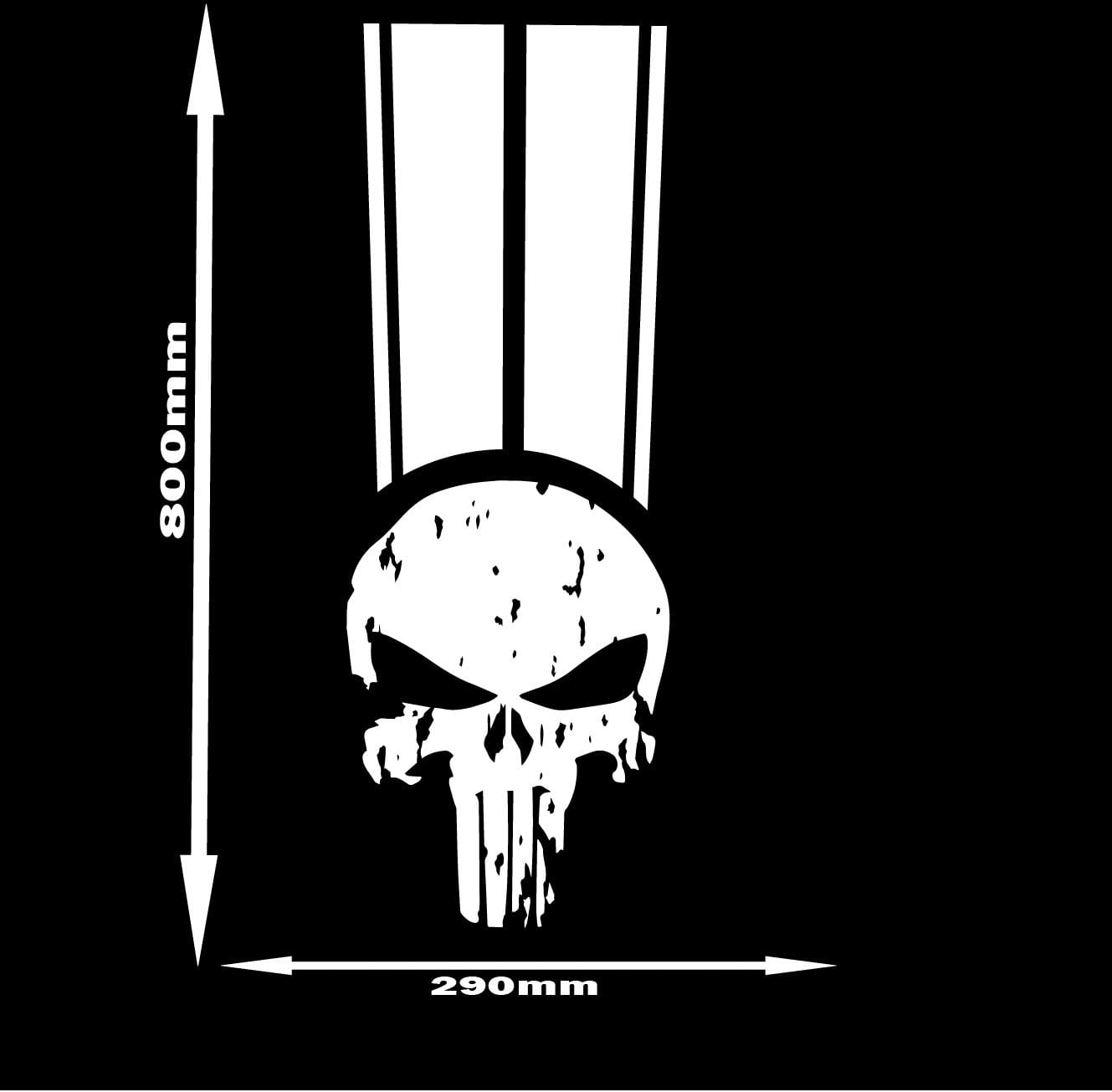 Skull Design vinyl | UNIVERSAL HOOD stickers | graphics hood stickers