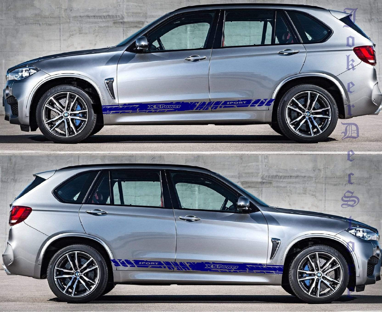 Sport Racing Stripes Vinyl Decal Customized For BMW X5 - Brothers-Graphics