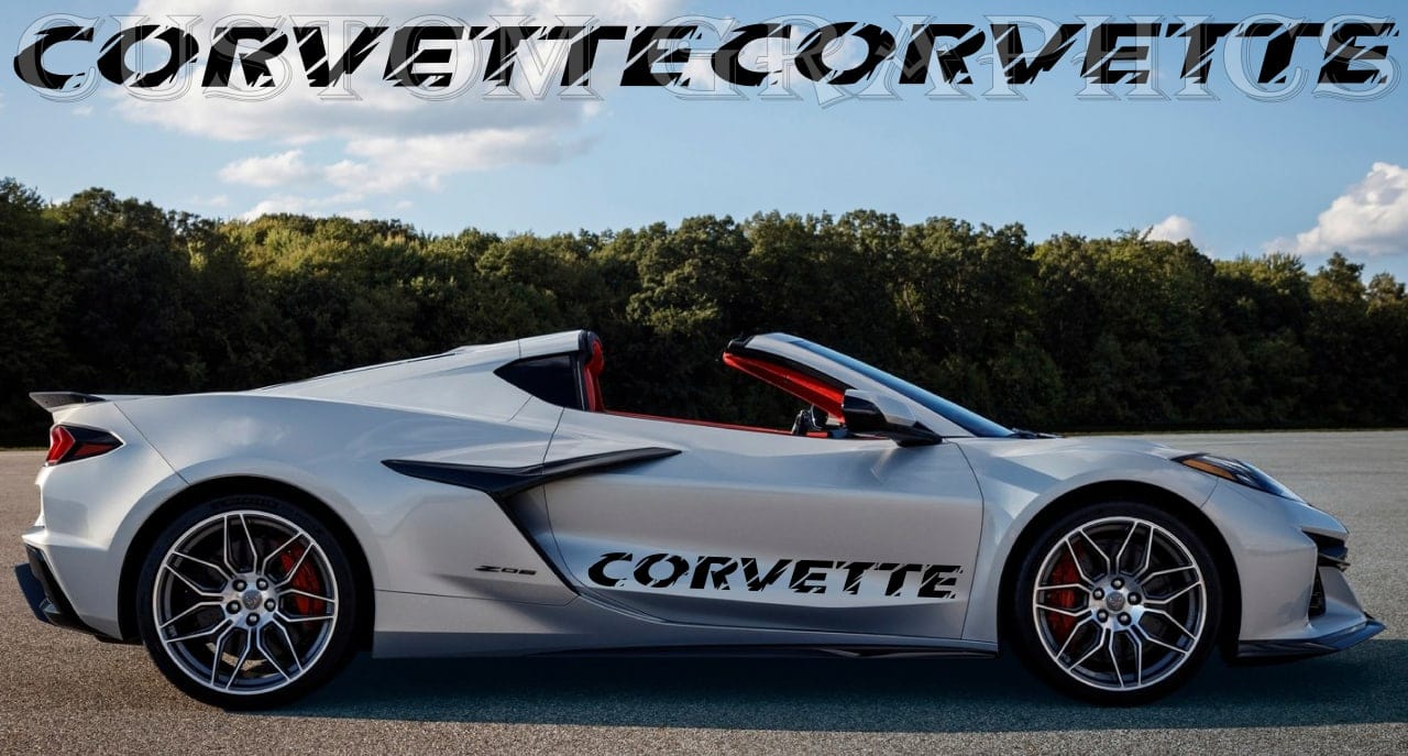 Vinyl Graphics Stickers Compatible With Chevrolet Corvette Z06 Style Logo Style Design Graphics