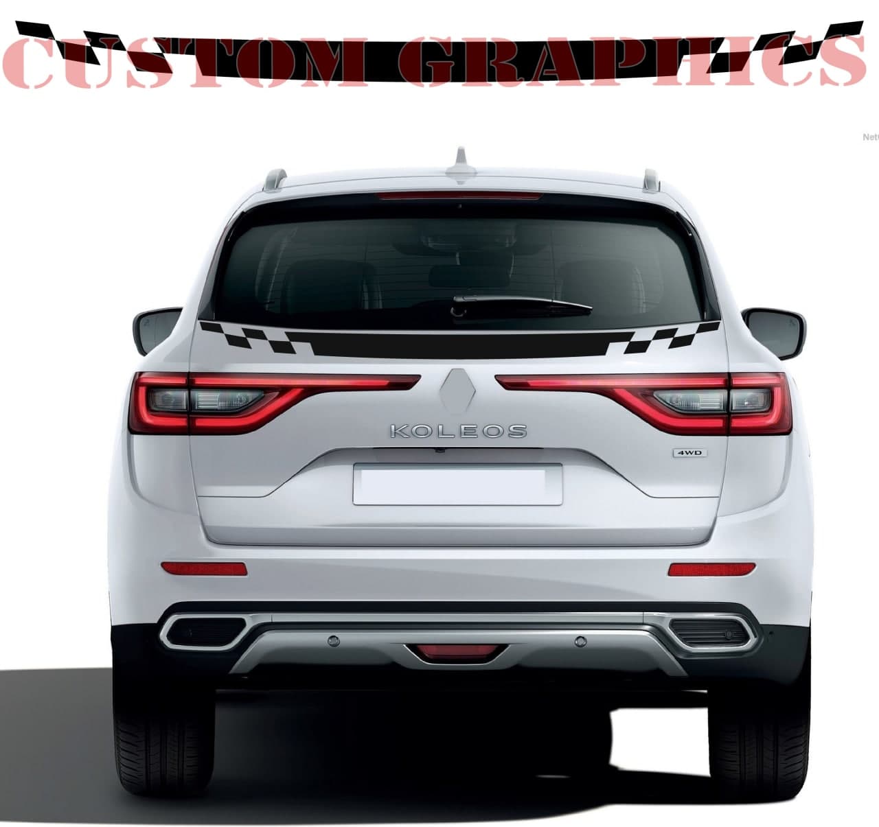Vinyl Graphics Tailgate Line Design Graphic Racing Stripes Compatible with Renault Koleos