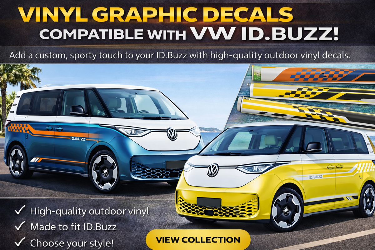 Premium Vinyl Sticker Compatible With VW Volkswagen ID.Buzz_GTX Collection | Brothers Graphics