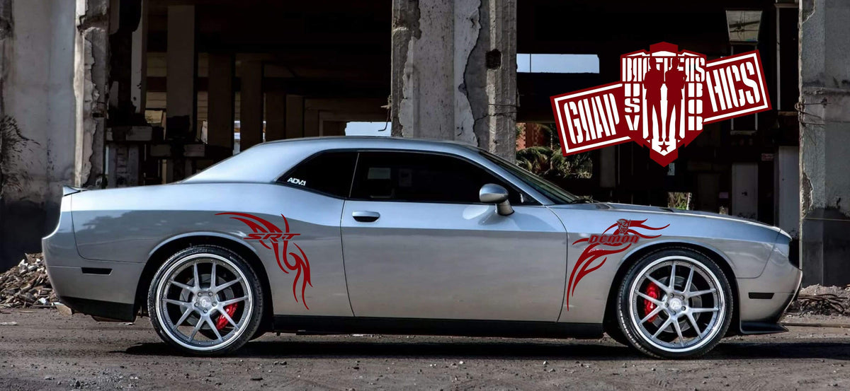Vinyl decal Stickers for Dodge Challenger SRT tribal design