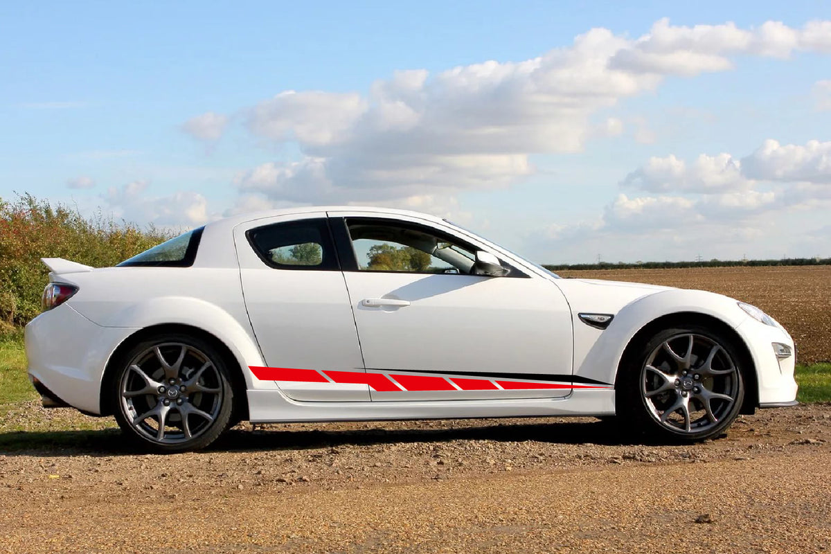Racing Stripes Car Stickers For Mazda RX-8 | Brothers Graphics