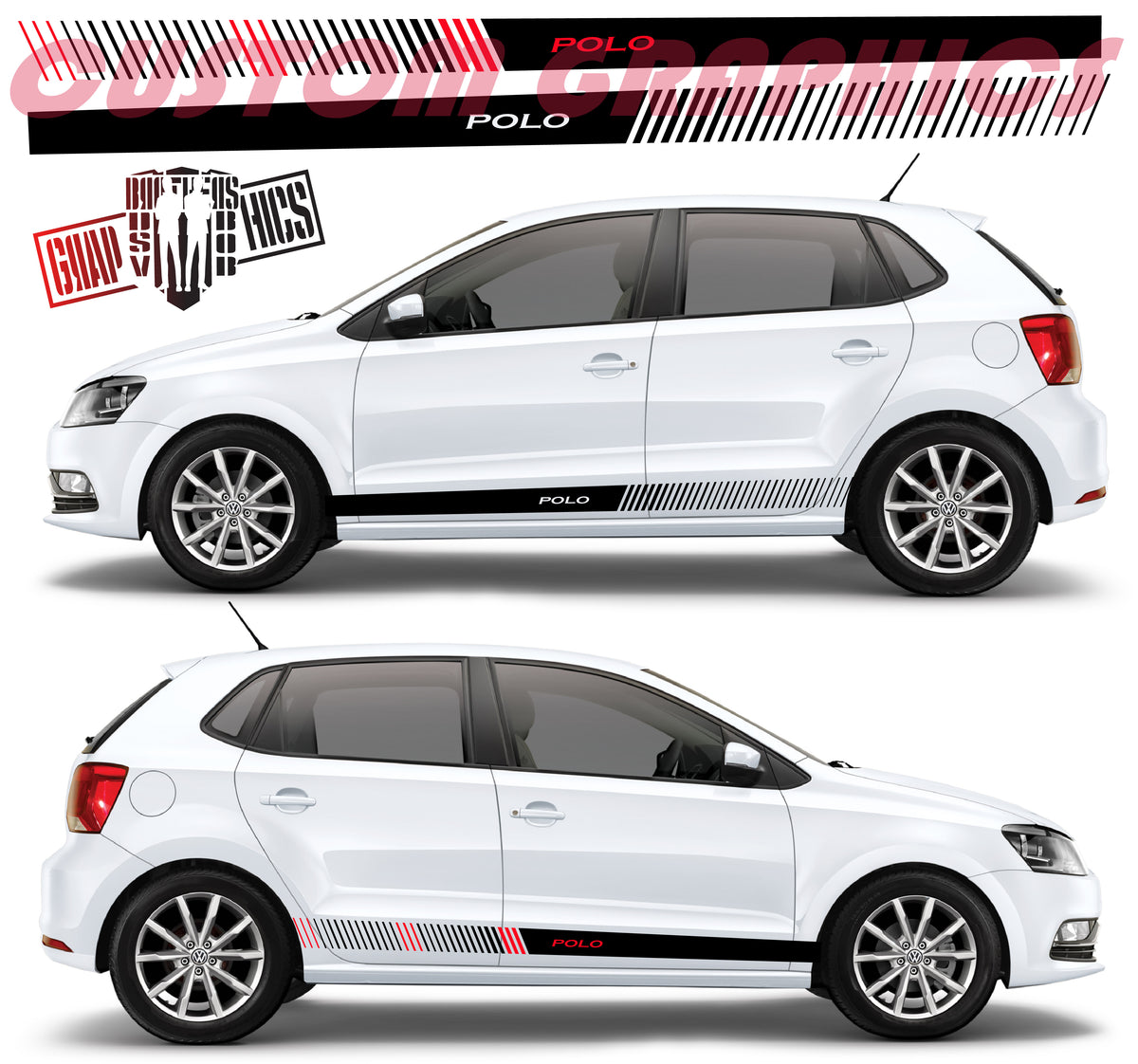 vw polo sticker, vw decal