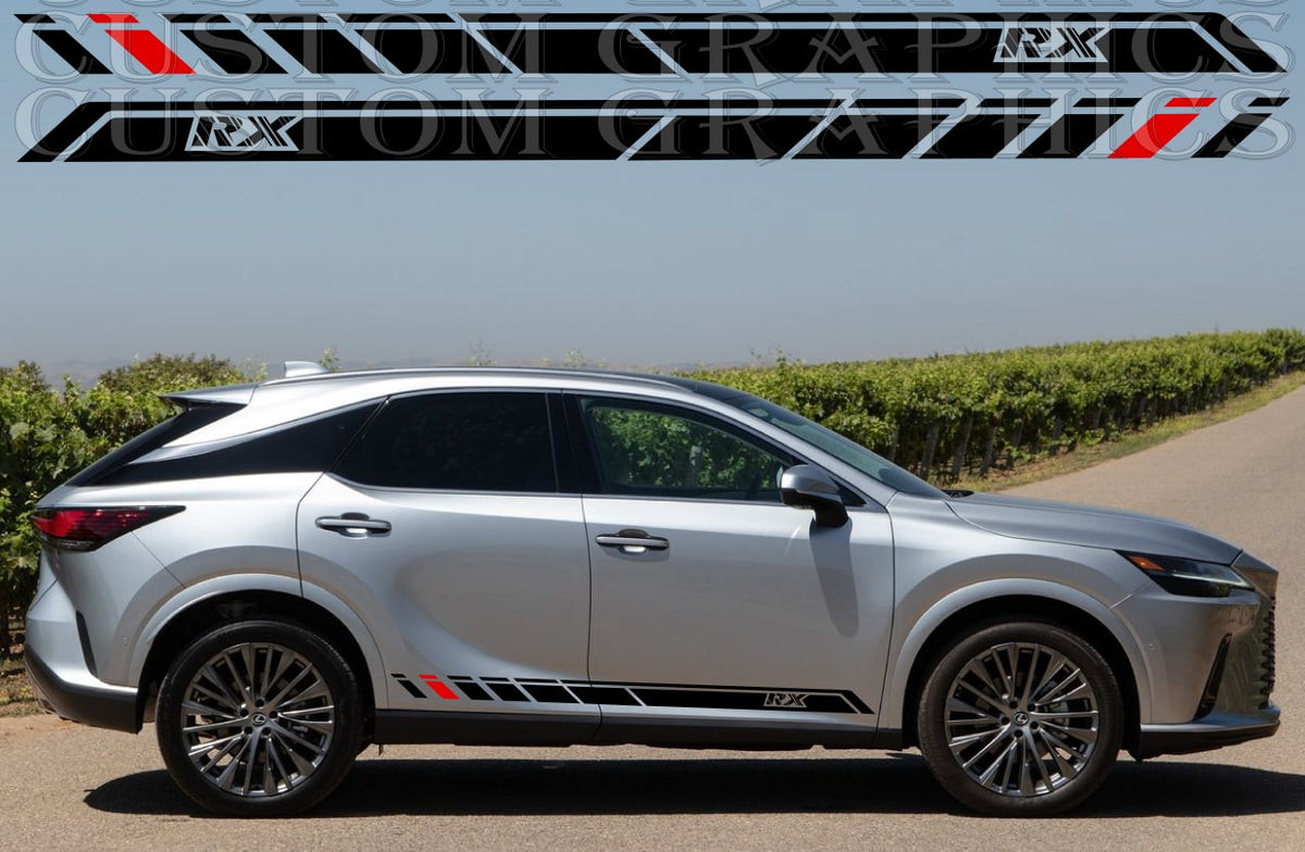 New Racing Stripes Stickers Compatible With Lexus RX Brothers Graphics Collection Best Style Stickers