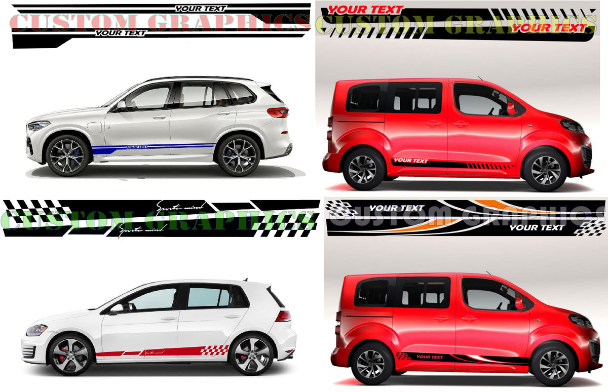 Premium universal vinyl graphics decals for car styling