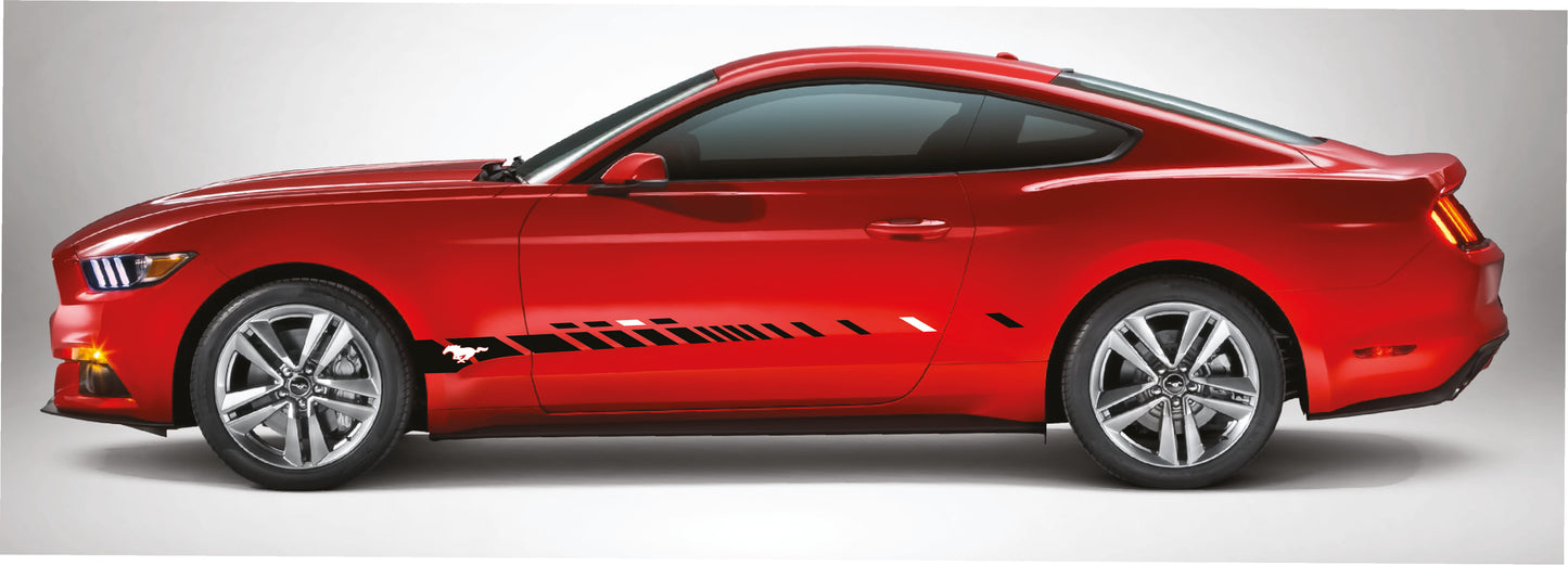Red car on a gray background premium stickers