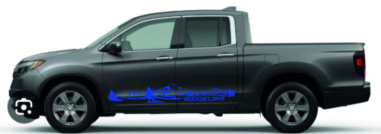 Autocollants compatibles avec Honda Ridgeline Mountain Line Design Vinyl Decal