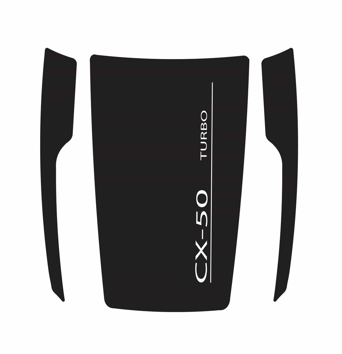  Premium Hood Sticker Compatible with Mazda CX-50 Vinyl Stripes Decals Turbo Design