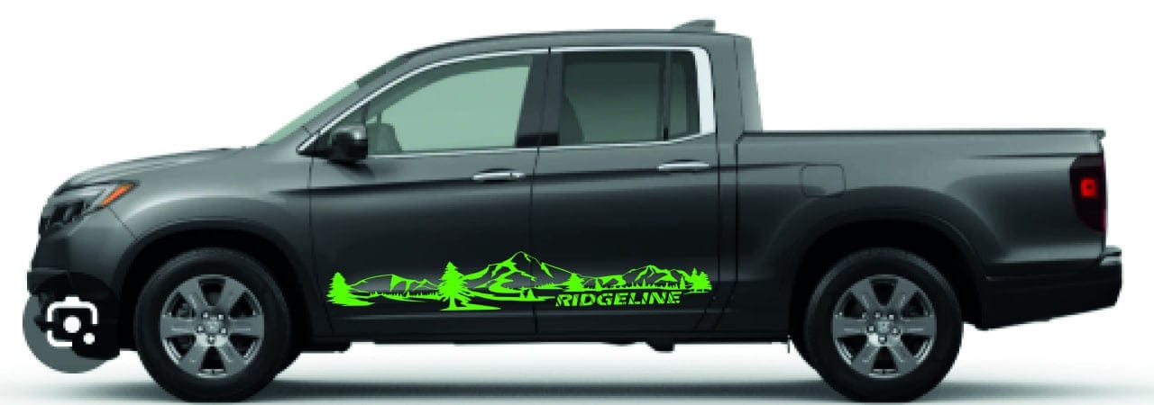 Autocollants compatibles avec Honda Ridgeline Mountain Line Design Vinyl Decal