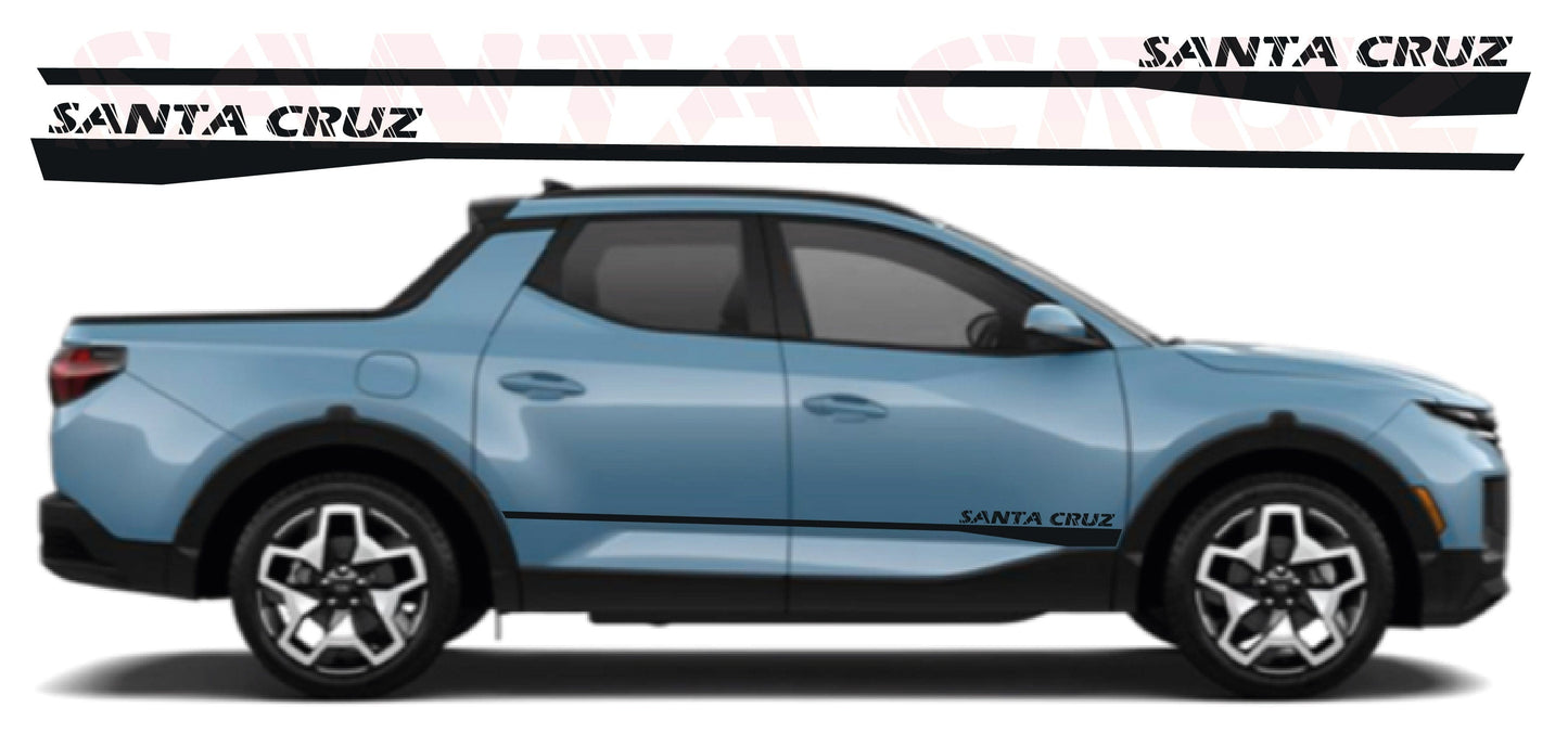 Autocollant en vinyle de qualité supérieure compatible avec le design classique de HYUNDAI Santa Cruz