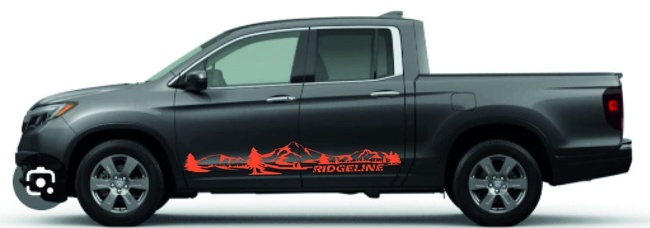 Autocollants compatibles avec Honda Ridgeline Mountain Line Design Vinyl Decal