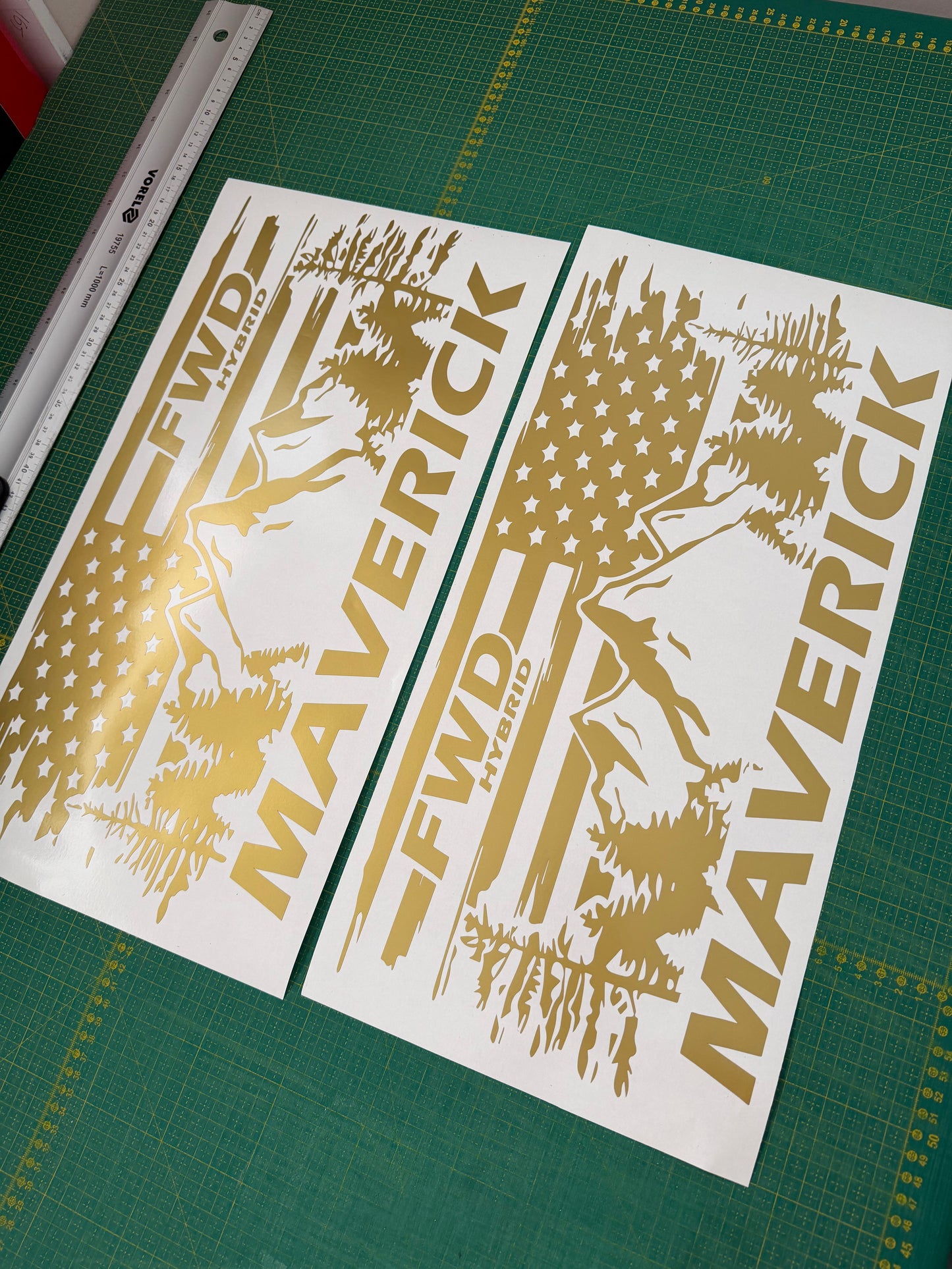 USA Flag Design Stickers Decals Vinyl Graphics Compatible With Ford Maverick
