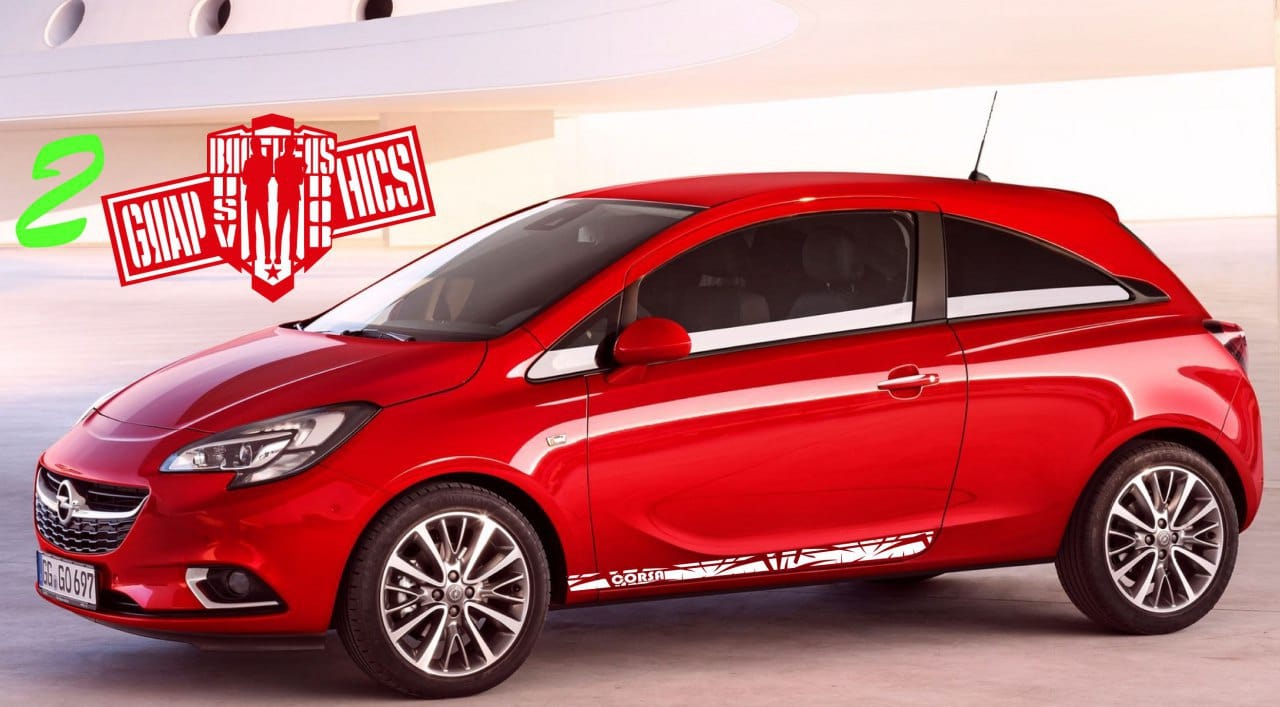 Premium Vinyl Stickers Compatible with Opel Corsa New Design Decorative car decals
