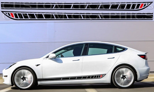 Sticker Compatible with Tesla 3 New Design Car Lovers New Line style