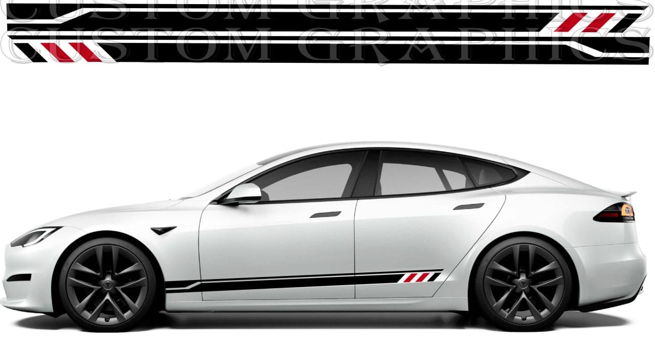 Autocollant compatible avec Tesla S Nouveau design Meilleurs amateurs de voitures Nouveau style