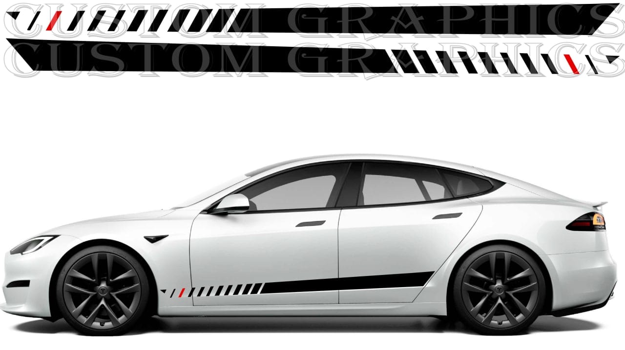 Sticker Compatible with Tesla S New Design Car Lovers Line style