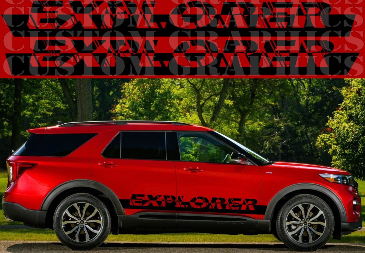Premium Sticker Compatible With Ford Explorer New Name Design