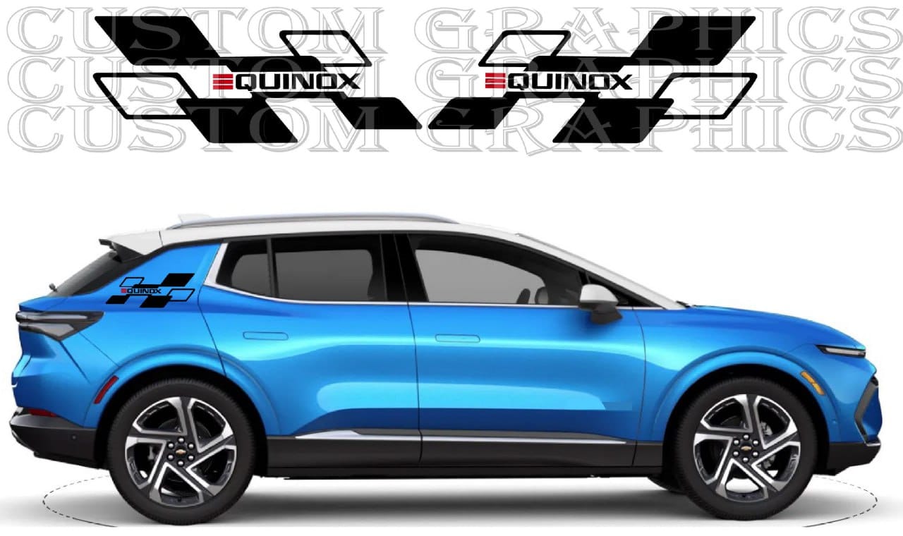 Premium Sticker Rear Design Compatible With Chevrolet Equinox