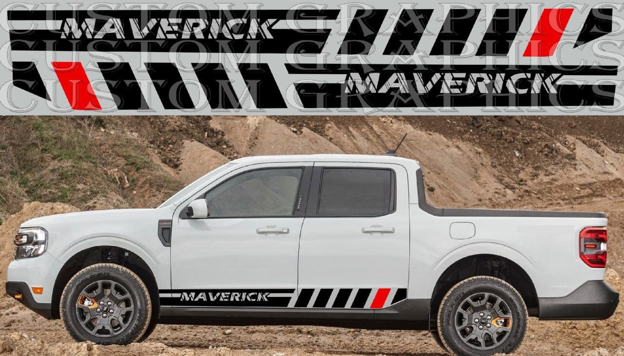 Autocollants au design unique, graphiques en vinyle compatibles avec Ford Maverick Tremor
