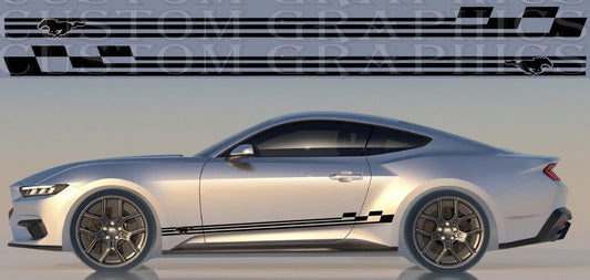 Premium Sticker Vinyl Stripes Compatible With Ford Mustang | Figure Design