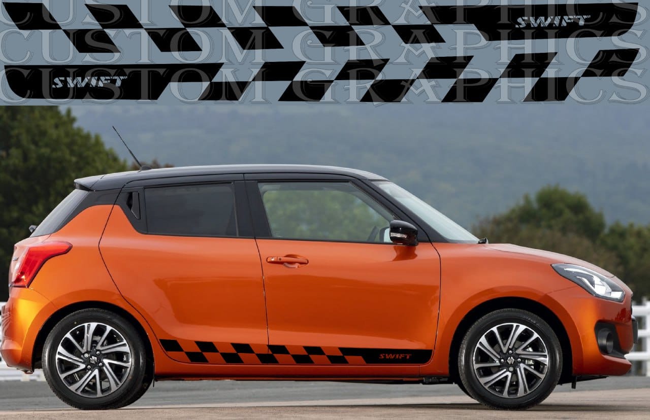Premium Stickers Compatible with Suzuki Swift Tacso Design