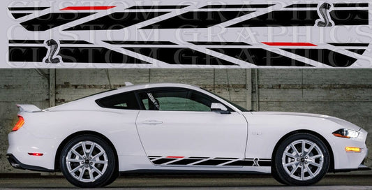 Premium Sticker Vinyl Stripes Compatible With Ford Mustang | Cobra Design
