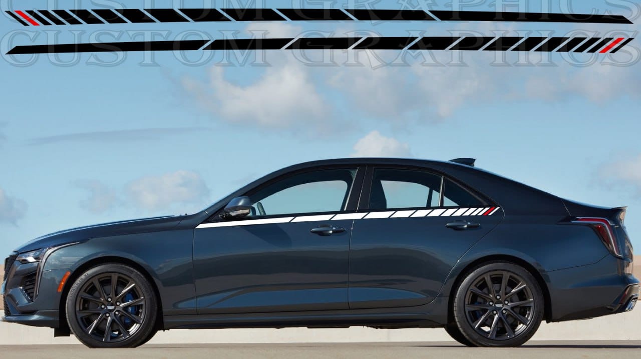 Sticker Compatible with Cadillac CT4 V 2020 Up Line Design Body Kit