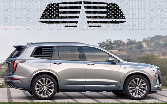Sticker Compatible with Cadillac XT6 USA Flag Design Body Kit Decal